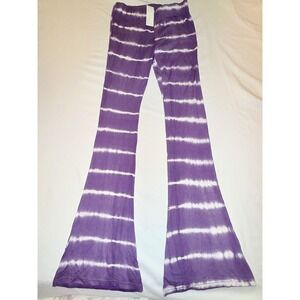 Capelli Tie Dye Flare Leggings Womens Small Purple New Bell Bottom Jersey Pants